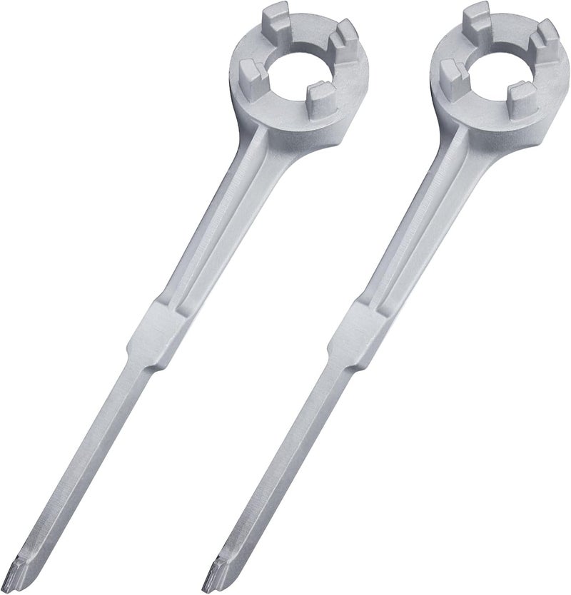 Ullnosoo Bung Wrench 55 Gallon, 2 Pack Drum Barrel Wrench Aluminum Opener Tool for 10 15 20 30 50 55 Gallon, for 2 inch and 3/4 inch Bung Caps - Image 1